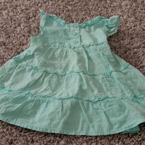6/$35 Okie Dokie Light Green Ruffle Dress